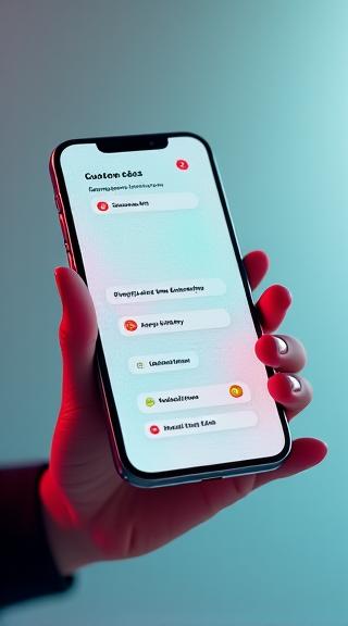 Custom iOS app interface designed by LuminaCode